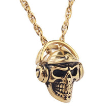 Load image into Gallery viewer, Skull with Headphones Necklace