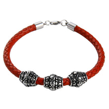 Load image into Gallery viewer, Red Leather Bracelet