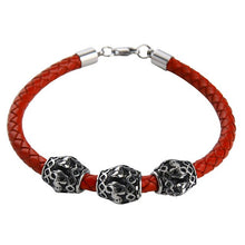 Load image into Gallery viewer, Red Leather Bracelet